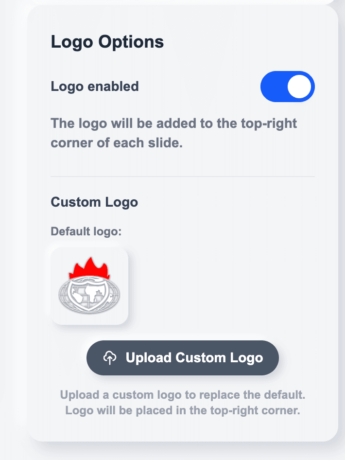 Lumin Slide interface preview 3